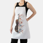 Tablier Violon aux fleurs. (Insitu)