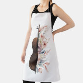 Tablier Violon aux fleurs. (Insitu)