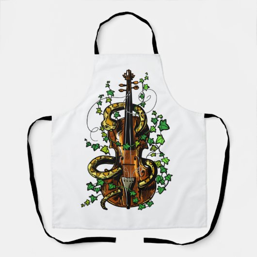 Tablier Violon et serpent (Recto)
