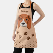 Tablier Visage de chien Beagle mignon et impression tout-e (Insitu)