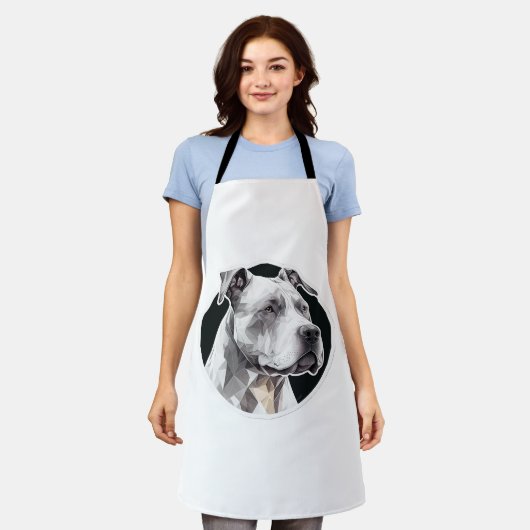 Tablier Visage de chien Pitbull (Porté)