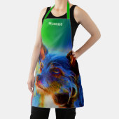 Tablier Visage de chien Terrier Abstrait personnalisé (Insitu)
