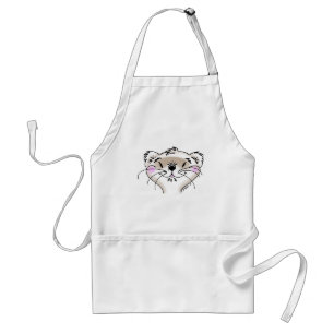 Tablier Visage de furet de bande dessinée mignon