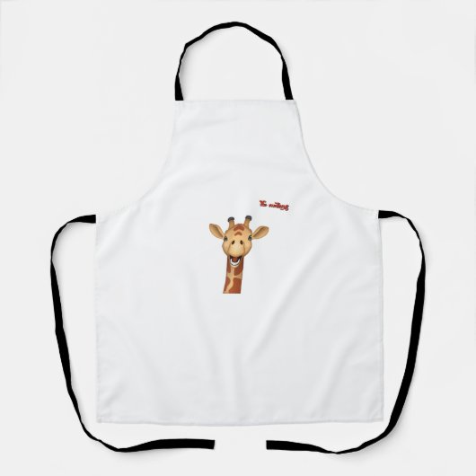 Tablier visage de girafe enthousiaste emoji (Recto)