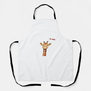 Tablier visage de girafe enthousiaste emoji
