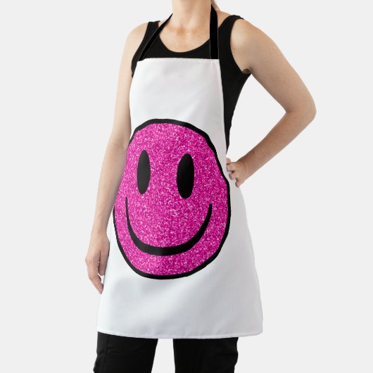 Tablier Visage de sourire rose Parties scintillant (Insitu)