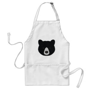 Tablier Visage d'ours noir