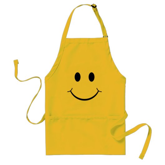Tablier Visage Jaune Jaune Classique des années 70 (Devant)