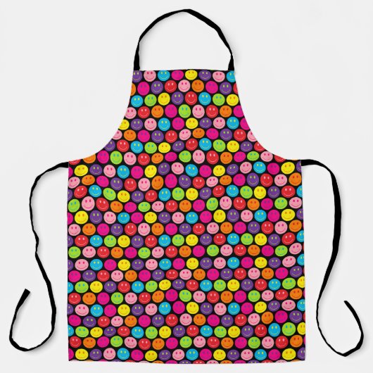 Tablier Visage joyeux multicolore (Recto)