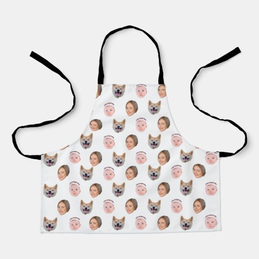 Tablier Visage personnalisé, Photo personnalisée, Cadeau f (Recto)