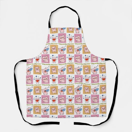 Tablier visages de citation de cochon (Recto)