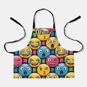 Tablier Visages d'Emoji Colorés Amusants (Recto)