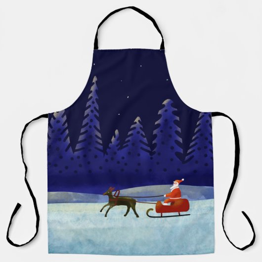 Tablier Visite de Noël à père Noël (Recto)