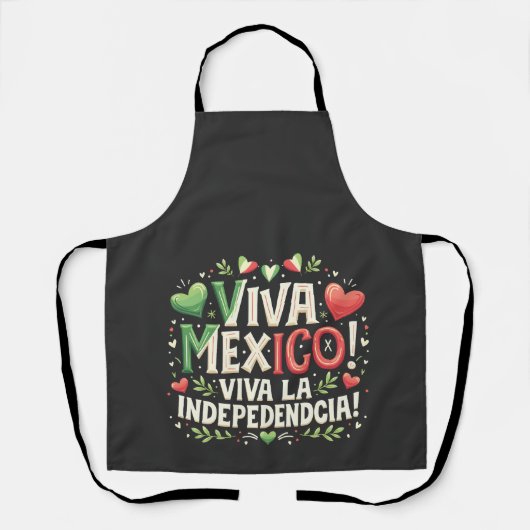 Tablier Viva Mexique Fête de l'indépendance mexicaine (Recto)