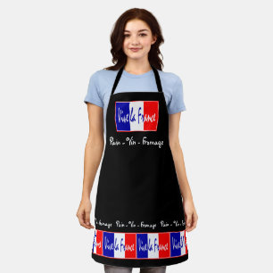 Tablier Vive La France de pain et de fromage