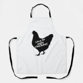 Tablier Vive le poulet laid (Recto)