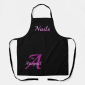 Tablier Vivid Gras Noir & Purple Nails Par Vous (Recto)