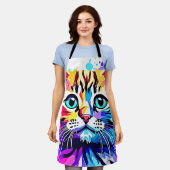 Tablier Vivid Kitty Vibes Design (Porté)
