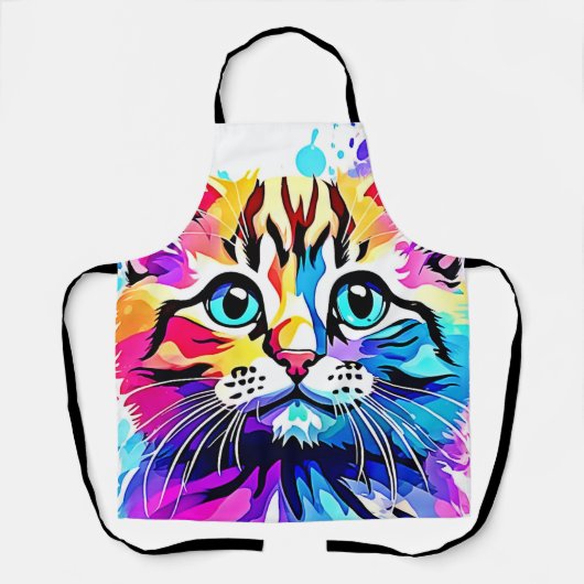 Tablier Vivid Kitty Vibes Design (Recto)