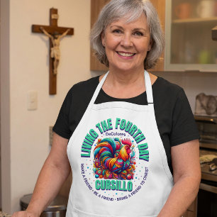 Tablier Vivre Le Quatrième Jour Cursillo DeColores Coq
