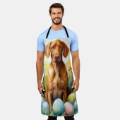 Tablier Vizsla Chien avec œufs de Pâques Vacances (Porté)