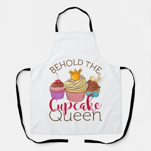 Tablier Voici Cupcake Queen Cupcakes Lover Baker (Recto)
