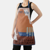 Tablier Voir l'Amérique Bienvenue au Montana, Vintage voya (Insitu)