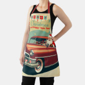 Tablier Voiture rouge vintage & Père Noël (Insitu)