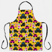 Tablier Voitures de caricature Jaune (Recto)