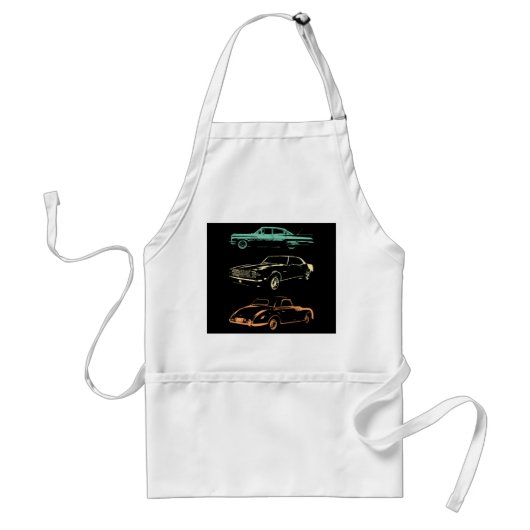Tablier Voitures Vintage - 80s & 90s Graphic Retro (Devant)