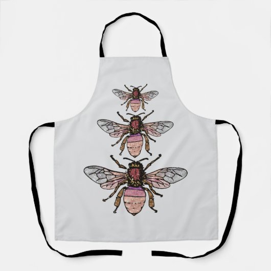 Tablier Vol des abeilles parties scintillant (Recto)
