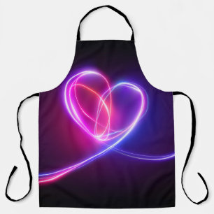 Tablier Volet pink neon light drawing. Abstract heart dood