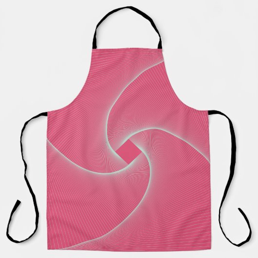 Tablier vortex carré en velours rose (Recto)