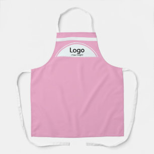 Tablier Votre logo demi-sphère rose Salon de coiffure