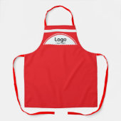 Tablier Votre logo demi-sphère sangles rouges (Recto)