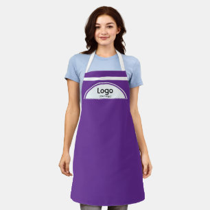 Tablier Votre logo demi-sphère violet Promotion d'entrepri