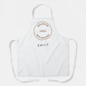 Tablier Votre logo d'entreprise Nom de l'employé Noir Blan (Recto)