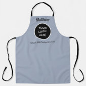 Tablier Votre logo Dusty Blue Website Yellow Business (Recto)