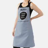 Tablier Votre logo Dusty Blue Website Yellow Business (Insitu)