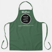 Tablier Votre Logo Emerald Green Website Yellow Business (Recto)