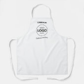 Tablier Votre logo ici - Simple Custom White Business (Recto)