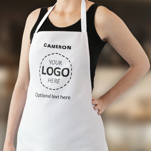 Tablier Votre logo ici - Simple Custom White Business