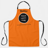 Tablier Votre Logo Neon Orange Website Yellow Business (Recto)