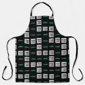 Tablier Votre logo ou image | Zig Zag Motif avec deux imag (Recto)