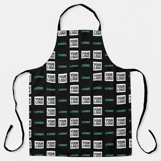 Tablier Votre logo ou image | Zig Zag Motif avec deux imag (Recto)