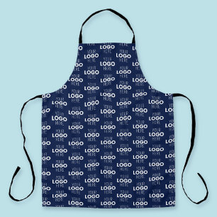 Tablier Votre logo ou motif répétitif d'image Bleu marin