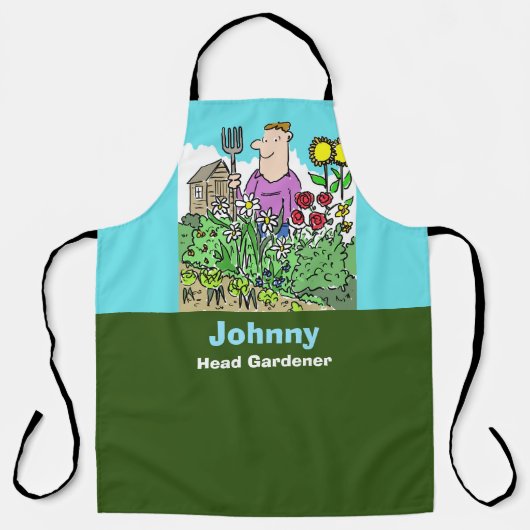 Tablier Votre Nom Choix. Chef Gardener (Recto)