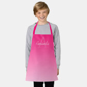 Tablier Votre nom Cute Personnalisable Pink Ombre & Monogr (Porté)