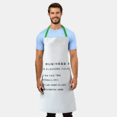 Tablier Votre nom d'entreprise Info Société Modèle Apron (Porté)