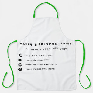 Tablier Votre nom d'entreprise Info Société Modèle Apron